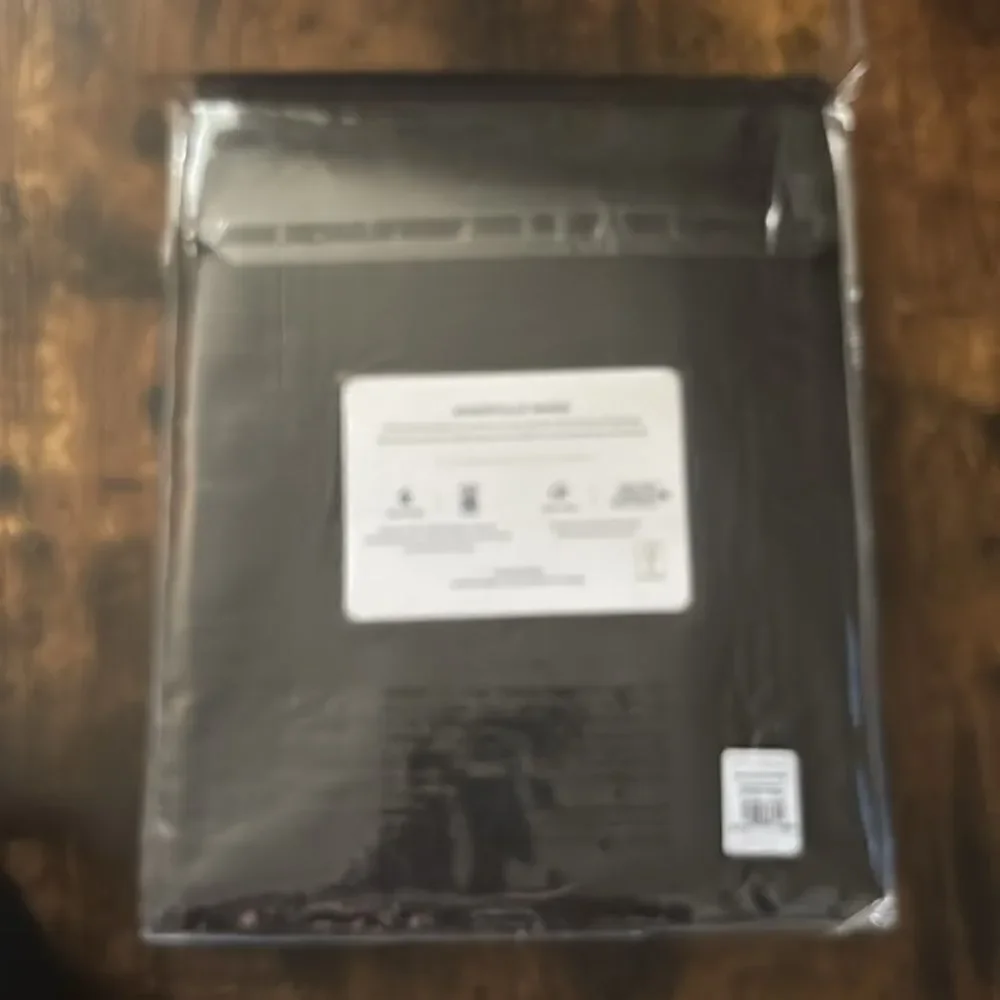 Pottery Barn Emery Linen Blackout Curtain in Black 50” x 84”